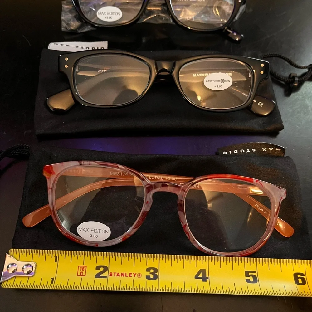 Max Studio +3.00 Readers, 3 pairs!